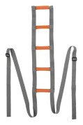 Sängstegehjälp med handtag Sängrepstegehjälpuppdragshjälp Uppresningshjälphjälpband Orange Grå