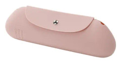 Silikonborste förvaring magnetisk snäpplås borsthållare sminkborste förvaring kosmetisk förvaringsväska kosmetisk borste förvaring resa Rosa Pink