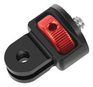 För Insta360 One X X2 Aluminiumlegering Mini Stativ Adapter Bas 1/4 " Action Kamera Skruv Snabbkoppling För Gopro Hero 10 9 8 7 6(Roterbart Lås Röd)