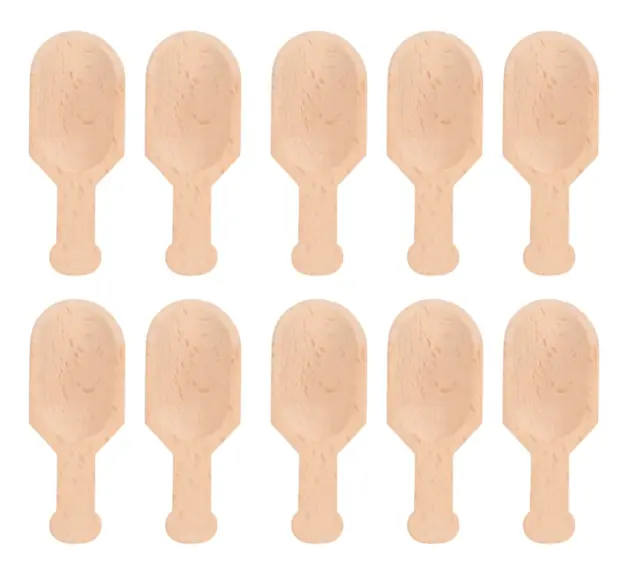 10 st träbadsaltsskopa polerade ytor miljövänlig saltskopa badskopa för duschrum typ 2 (2,3x7,6cm/0,9x3,0 tum)