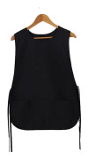 Universal Unisex Cobbler Apron, Smocks med ficka - svart