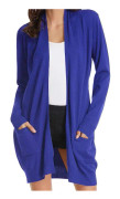 Dam Cardigan med Öppen Framdel, Fickor, Långärmad, Shrug