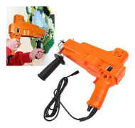 Elektrisk mattvävningsverktyg i orange, handhållen stickningsmaskin för mattvävning, flockning, 100-240 V, AU-kontakt