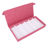 Grids Solglasögon Förvaringsfodral Flockande tyg Knappstängning Förhindra repor Glasögon Display Box Rosa