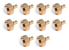 10 st klocka krona rostfritt stål roséguld klockhuvud reservdelar tillbehör för urmakare 4 mm