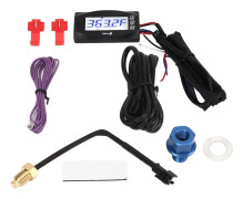 i 1 motorcykeltermometer LCD digital oljetemperatur Tid Spänning Hastighet Displaymätare DC12V M12x1,5