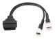 OBD2 till 3-stifts och 4-stifts diagnosadapterkabel L?s motordatafels?kning f?r motorcykel