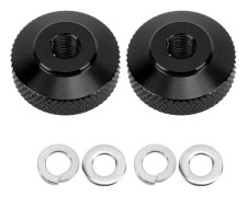 2st aluminiumkedjejusteringsmuttrar Lätt att använda blekningssäkra tunga lastbärande kedjejusteringsmuttrar för Monkey Cross Super Black