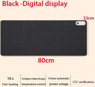 Brun -80x 33cm 80x33cm Värmematta Vattentät Bomull Display Temperatur Värme Musmatta Håll varm Hand Bordsmatta Värme Kontorsskrivbord Vinter