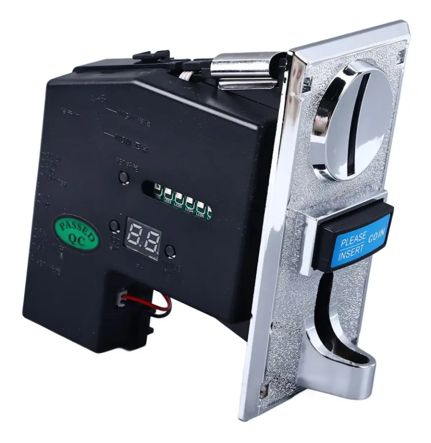Coins Acceptor Selector Support 6 sorters mynt som identifierar spelet Coin Slot Acceptor för tvättmaskinsautomat