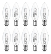 10 Pack B15d Halogen Bulbs, Dimmable 42w C35 Halogen Candle Light Bulb 42w B15d Eco Halogen Bulbs B15d Candle Bulbs Small Bayonet