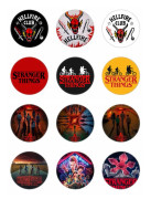 Stranger Things Pin Badges Set