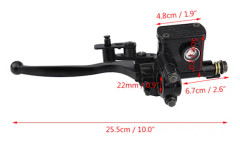 7/8 " 22mm Främre Vänster Broms Koppling Huvudcylinder Spak Pump för 50cc 110cc 150cc Fyrhjuling ATV
