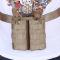 Nylon Outdoor Dubbel Molle Mag Pouch Med Bungee System (Tan)