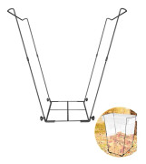 Trädgårdssopkassehållare, utomhus sopsäckshållare stativ - Heavy Duty Metal Garden Sopkasse Stödram för 30-45 Gallons Kapacitet, Multi-Use