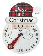 Andra juldekorationer - Träjulkalender - Dekorativt ornament - Nedräkningskalender - Julkalender - Julgransväggprydnad (Santa No