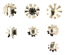 7st Nagel Manikyr Kanttrimmer Rostfritt Stål Smile Line Cutter Mall Verktyg Guld