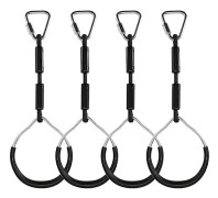 Klätterring för barn, multifunktionell gunga med plastring, maxbelastning 160 kg, Ninja-klätterring, hinderbana, trädgårdsgunga