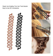 1 st Plast Lady Fransk Hår Fläta Verktyg Hår Twist Flätare Lätt att Använda DIY Kvinnor Flätare