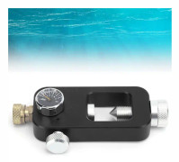 DIDEEP Scuba Adapter för dykutrustning Stor flaska till liten flaska 8MM tryckmätare 0,5L 1L Svart
