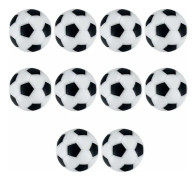 10 st Mini Foosball Bollar, 32mm/1.26inch Bordfotboll, Ersättningsfotbollar för Vuxna Barn Foosball (Svart och Vit)