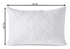 2-pack quiltade kuddskydd, ultramjuka, antiallergiska, andningsbara och bekväma i mikrofiber, 48 x 74 cm