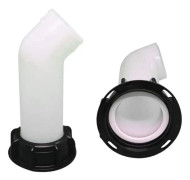 Tankutloppsventil, kranventil, hon gängad pipförlängning, pipförlängning IBC-kranlock passar IBC-tankar - 4,1 cm