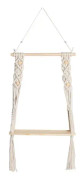 1PC Macrame Vägg Hängande Trä Boho Växter Enkla Kvast Manuell Wo