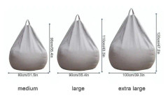 Ny Design Extra Stor Bönpåse Stol Soffaöverdrag Inomhus Lat Lounger För Vuxna Barn Hotsale! utan fyllning Grå 90 * 110cm zdq，Endast soffaöverdrag...