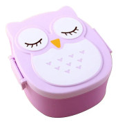 Lunchlåda för barn Tecknade ugglor Portable Bento 800ml Lila