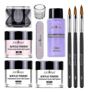 40ml Akryl Nagelfärger Med Pensel Naglar Art Starter Present Set Manikyr Verktyg