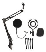 NB35 mikrofonstativ Justerbart mikrofonstativ med 3/8 tum till 5/8 tum skruvadapter Clip Shock Mount