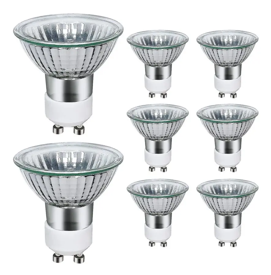 Paket med 8 Gu10 halogenlampor 35w,220v Gu10 halogenspotlightlampor2800k varma med