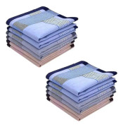 12 pcs Men's Handkerchiefs, 100% Soft Cotton Men's Handkerchiefs Cotton (FMY)
