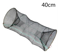 Rund fiskenätsbur med hög styrka Lättvikt flexibel fjäderfiskeburkorg 40 cm diameter