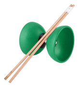 Trippellager Diabolo Set Kinesisk Yoyo med f?rgade Diablolo Sticks (gr?n)