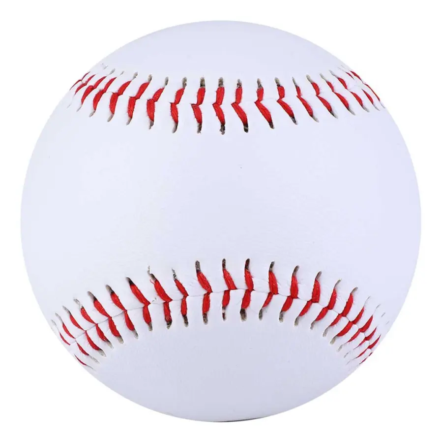Vit PVC-baseball för träning och träning, 9 tum
