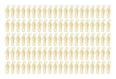 100 st Fancy Gem Paperclips Musiknotstil Halkfria Metall Box Förpackade Söta Gem för Anteckningsbok Scrapbook Bokmärke Guld Färg