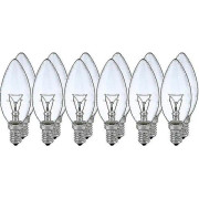 12x 40w E14 Ljuskälla Klar Vit Klassisk Glödlampa (varm gul)