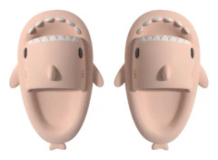 Baby söt tecknad haj dusch toddler tofflor rosa rosa