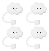 4-pack återanvändbara dammskydd för sugrör, lock för sugrörsspetsar, tillbehör för sugrör