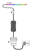 Fjärrkontroll 5v Argb Controller 3pin Sata Strömkälla Stationär Dator