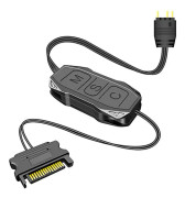 Fjärrkontroll 5V ARGB-kontroller, 3-Pin SATA Ström Stationär Dator för Chassifläkt LED-belysning