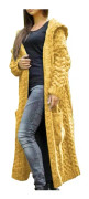 Dam lång kofta vinterjacka lång chunky stickad kofta höst vinter varm tröja med huva elegant kappa huvjacka med ficka lös kappa