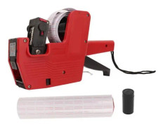 Prislapp Gun Small Red Label Sticker Making Machine with Ink Rod 10 rullar av