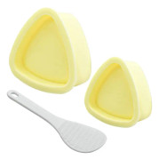 2-pack Sushitillverkare & 1-pack Vit Risspade Onigiri Risbollsform Kit för Japansk Hem DIY Barn Bento Stor & Liten Triangel Sushipress Set K