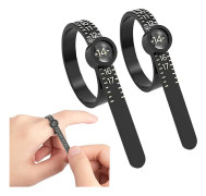 2 st ringstorleksmätare, återanvändbart fingerstorleksmåttband med förstoringsglas, smyckesstorleksmätare UK SIZE