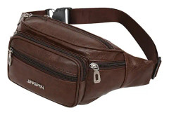 Midjev?ska i L?der f?r M?n, Fanny Pack, Sport & Resa dark brown