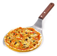 12-tums stor pizzaspade i rostfritt stål med trähandtag