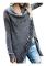Kvinnor Frans Poncho Tröja Lång Cardigan Stickad Tröja Rock (XL)